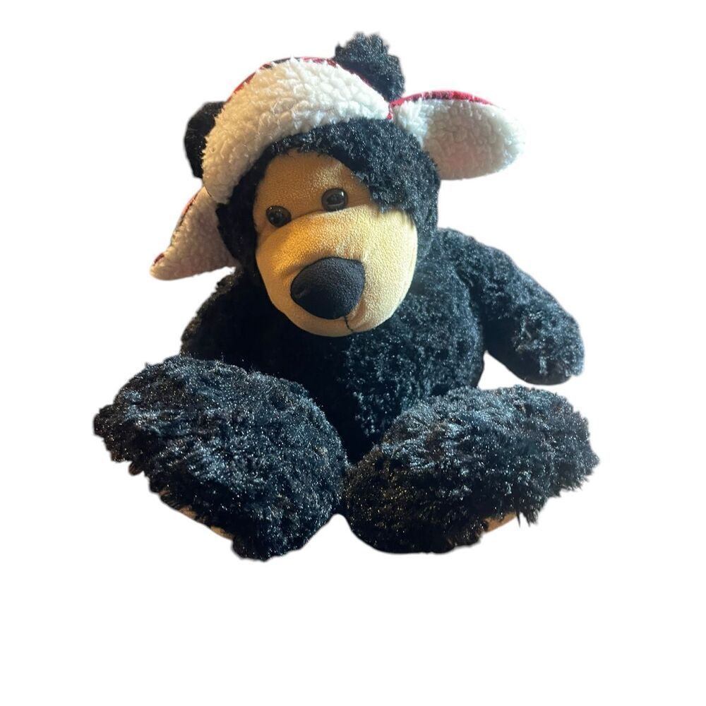 Wishpets Black Rare Soft Plush Bear Sitting Stuffed Animal Toy 18"